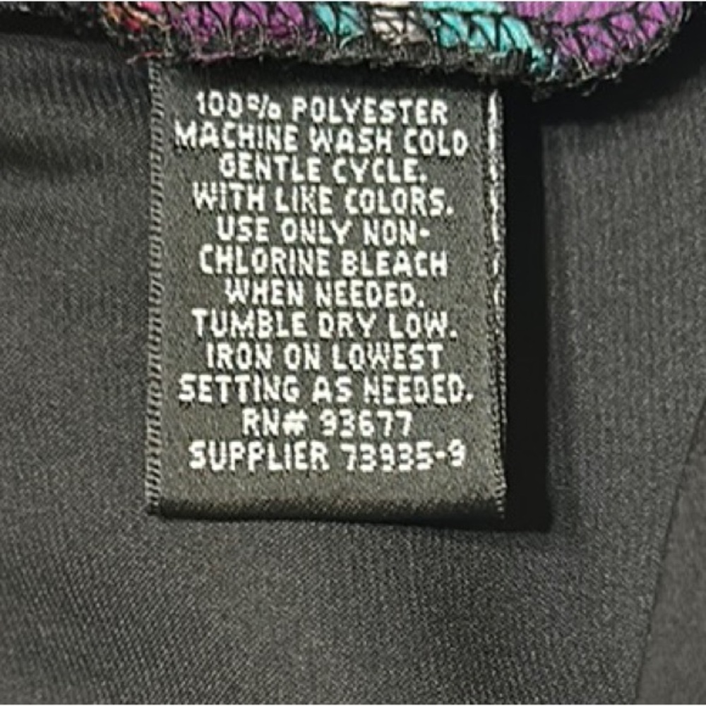 Nicole Miller Blue and Pink Graphic Sleeveless Tank Top - Picture 8 of 10
